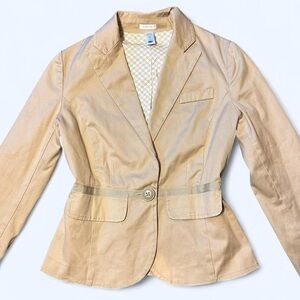 Y2K Preppy Beige Fitted Blazer by Old Navy!
